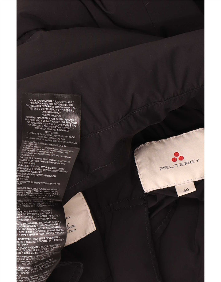 PEUTEREY Chaqueta acolchada con capucha para mujer IT 40 Small Poliamida negra