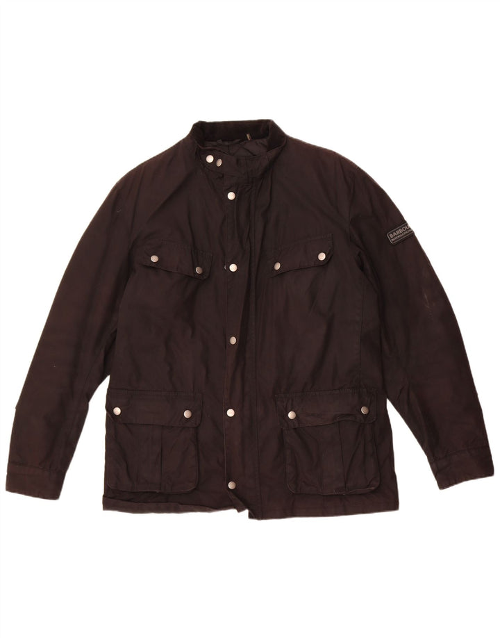 Barbour Chaqueta de algodón encerado para hombre Reino Unido 40 Grande Algodón negro