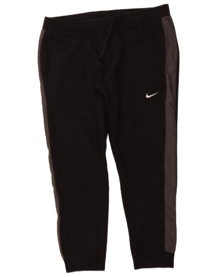 NIKE Hombre Pantalones de Chándal Joggers 2XL Negro Colorblock Algodón
