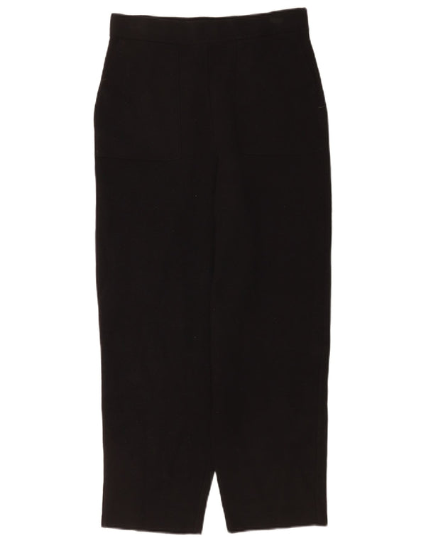 Zara Mujer Pantalón Cropped Mediano W28 L24 Viscosa Negro