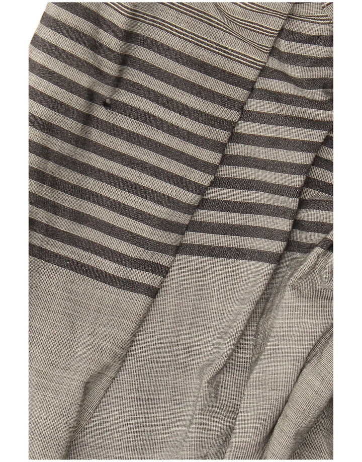 Blusa vintage para mujer IT 44 Gris medio a rayas
