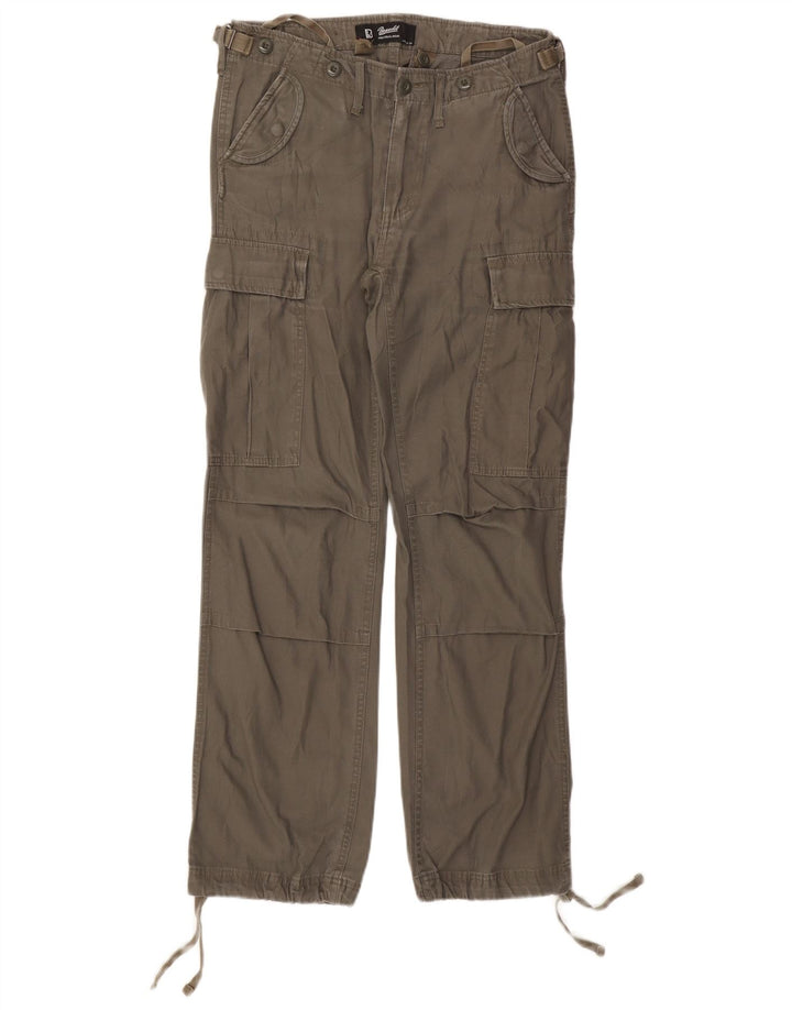 Pantalones Cargo Brandit Mujer W29 L29 Algodón Caqui