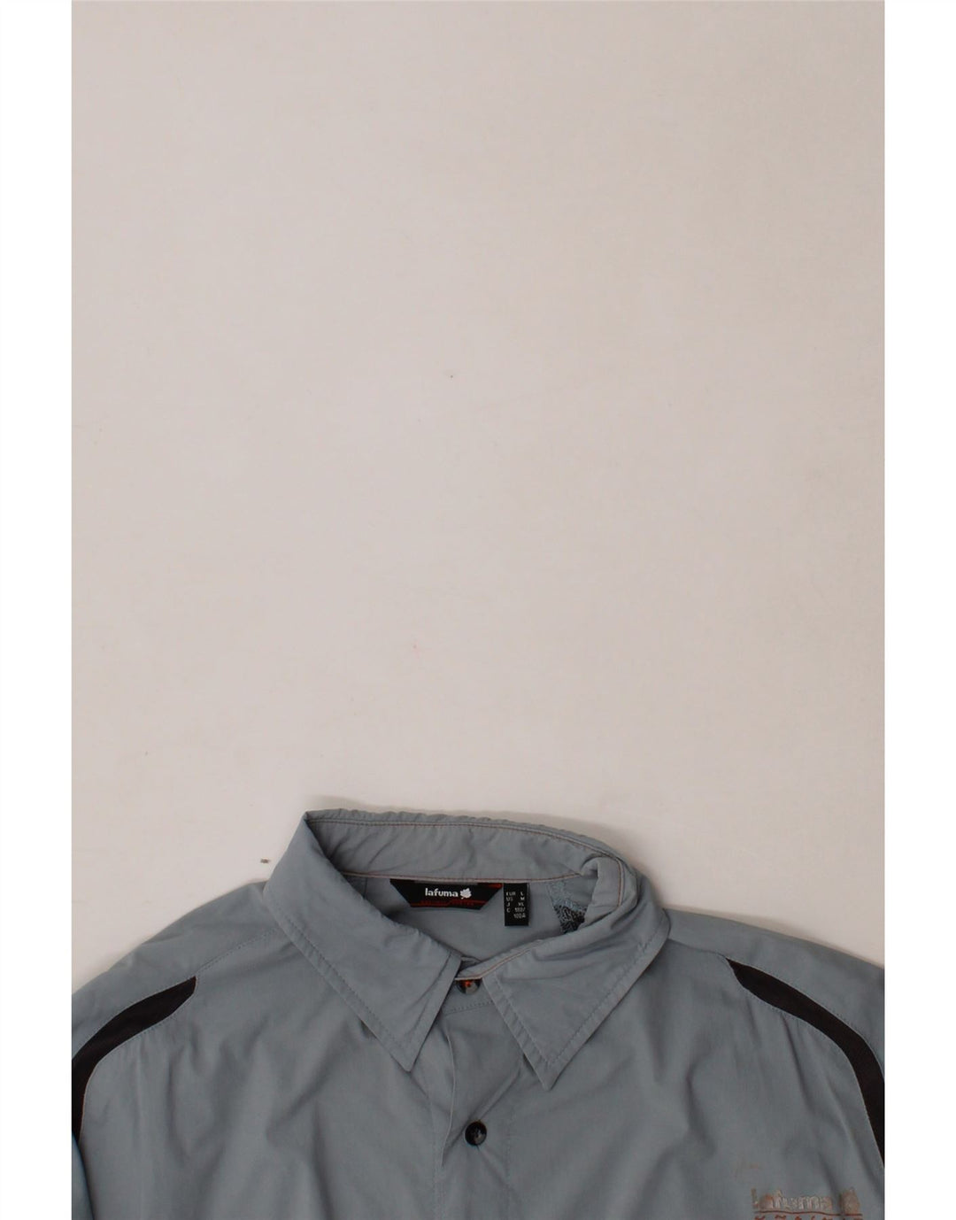 LAFUMA Mens Short Sleeve Shirt Medium Grey Polyamide Vintage Lafuma and Second-Hand Lafuma from Messina Hembry 