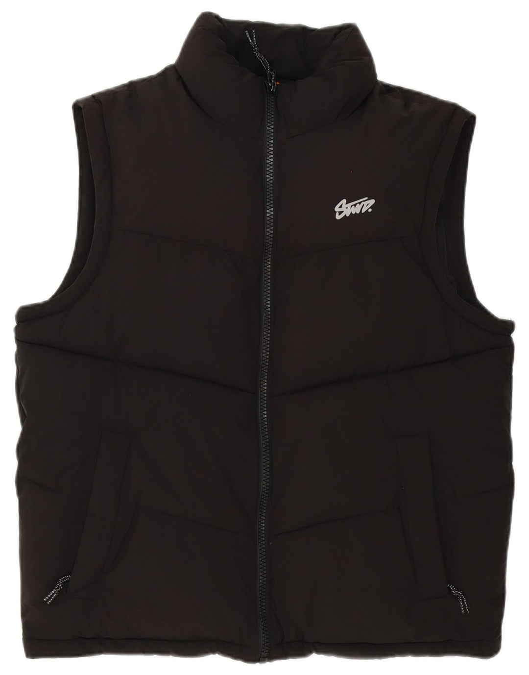 Pull & Bear Chaleco acolchado para hombre UK 38 Medium Negro Poliéster