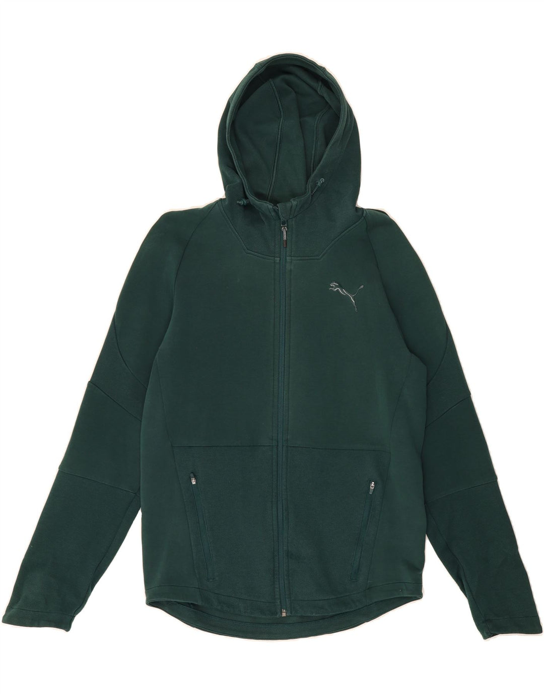 PUMA Mens Zip Hoodie Sweater Medium Green Cotton Vintage Puma and Second-Hand Puma from Messina Hembry 