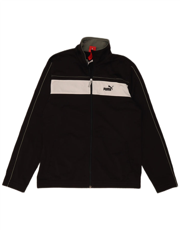 PUMA Chaqueta superior de chándal para hombre Poliéster con bloques de color negro grande