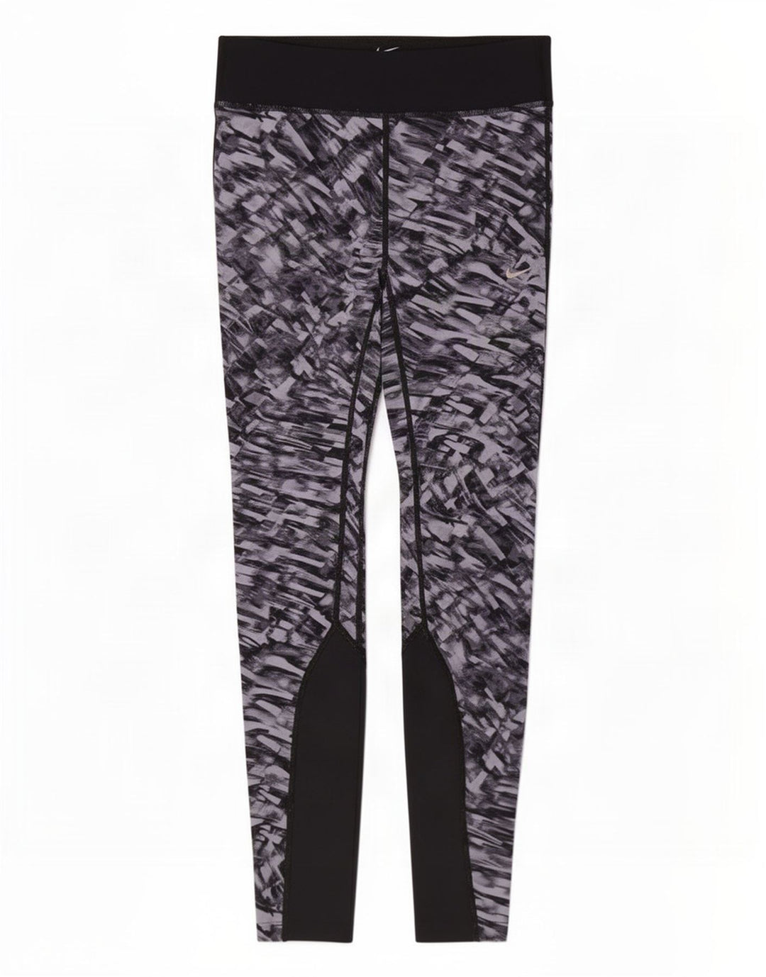 Nike Leggings Dri Fit con patrón abstracto para mujer, talla 8, color gris