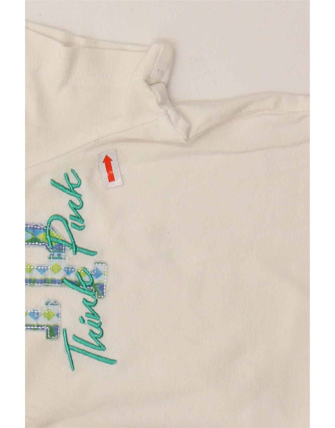 THINK PINK Polo gráfico para mujer UK 8 Small White Cotton