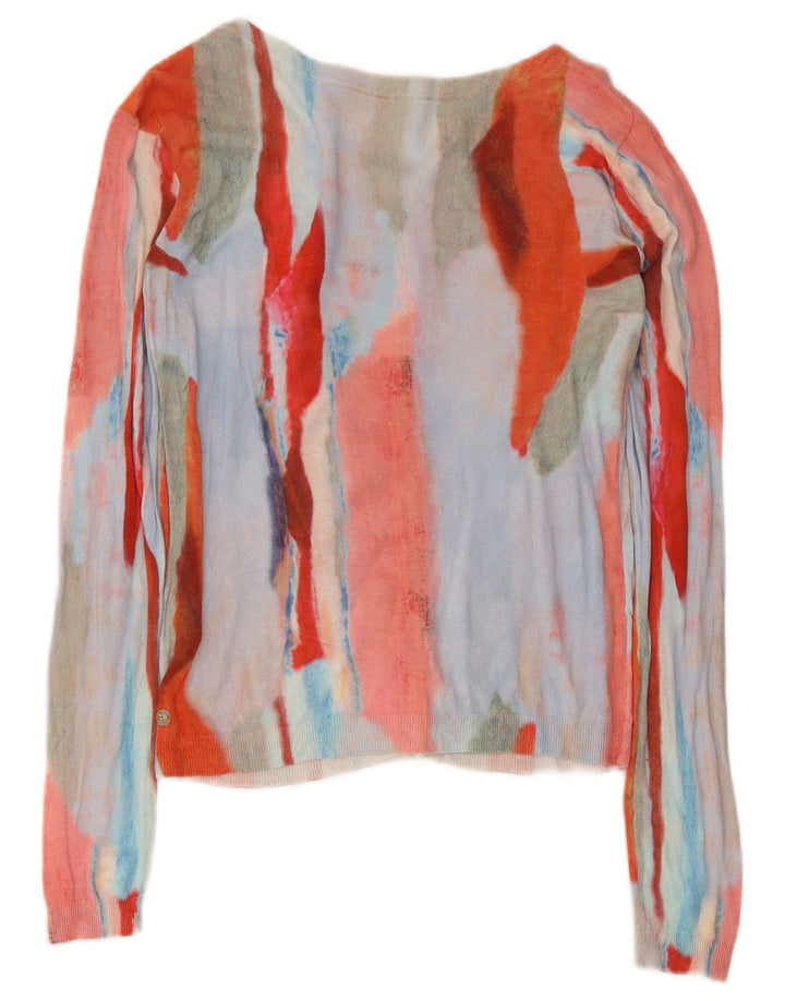 Hugo Boss Cárdigan con estampado abstracto para mujer, talla 40, talla pequeña, multicolor