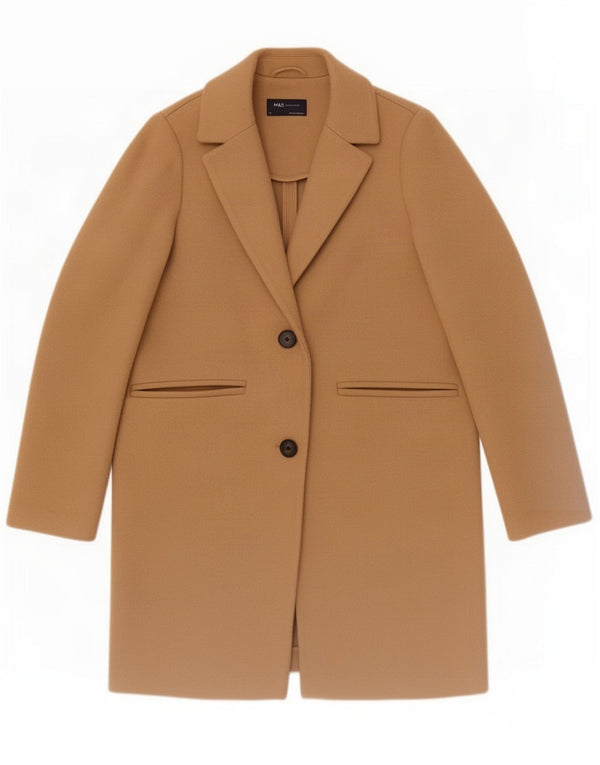 Marks & Spencer Abrigo para mujer UK 42 Poliéster marrón medio