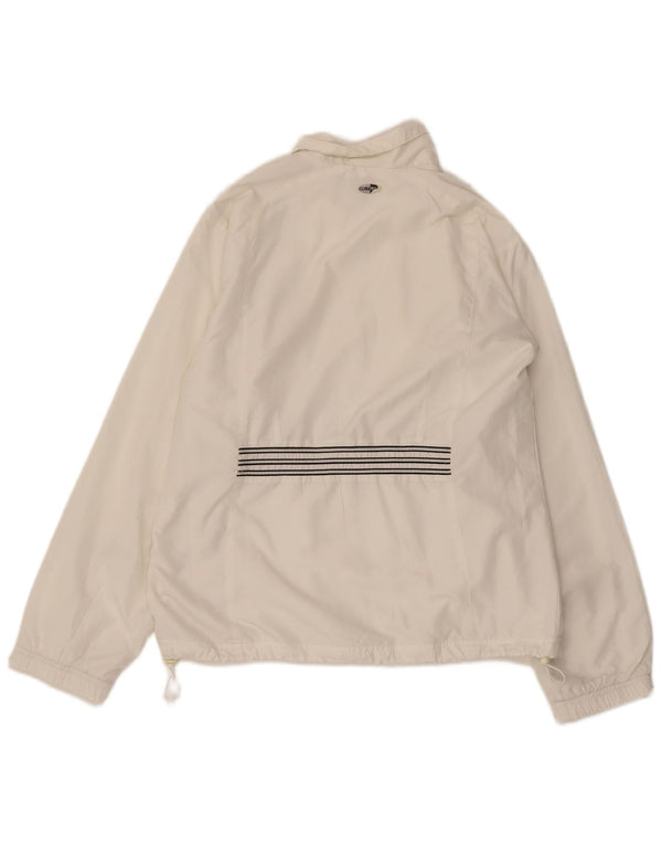 ADIDAS Womens Clima Proof Tracksuit Top Jacket UK 16 Large White Polyester