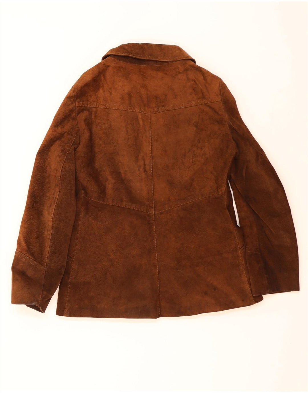 Vintage mujer ante chaqueta Reino Unido 12 marrón medio