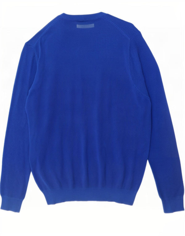 Gant Mens Crew Neck Jumper Sweater Large Blue Cotton