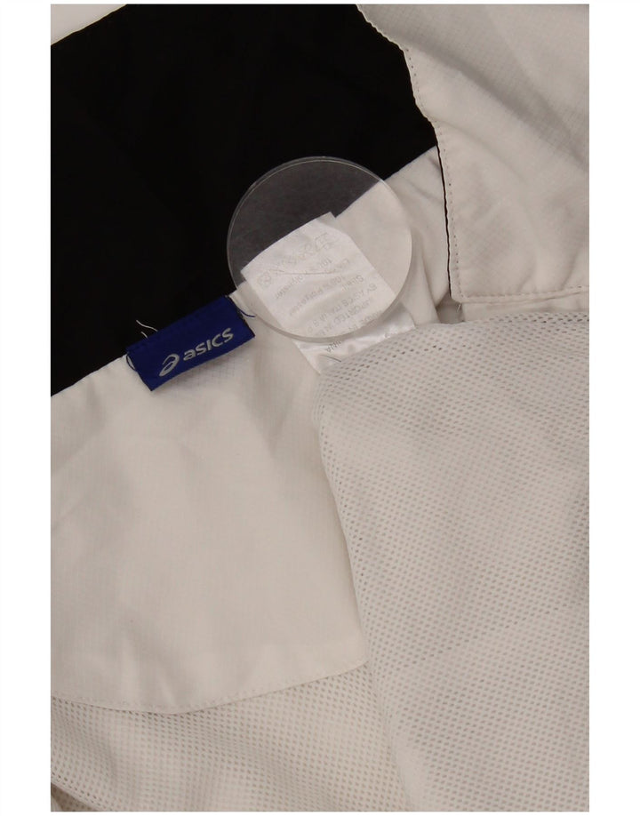 Asics Hombre Chándal Top Jacket Medium Blanco Colorblock Poliéster