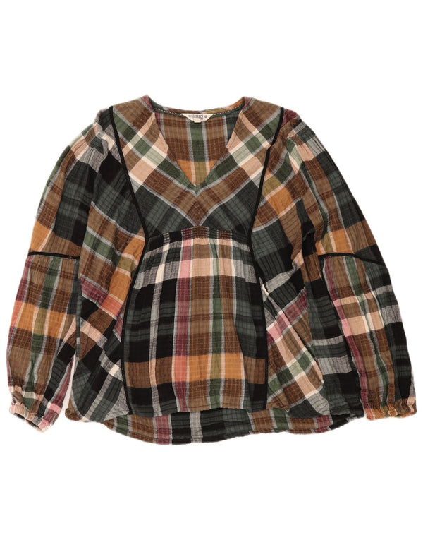 FAT FACE Blusa de manga larga para mujer UK 40 Medium Multicolor Check