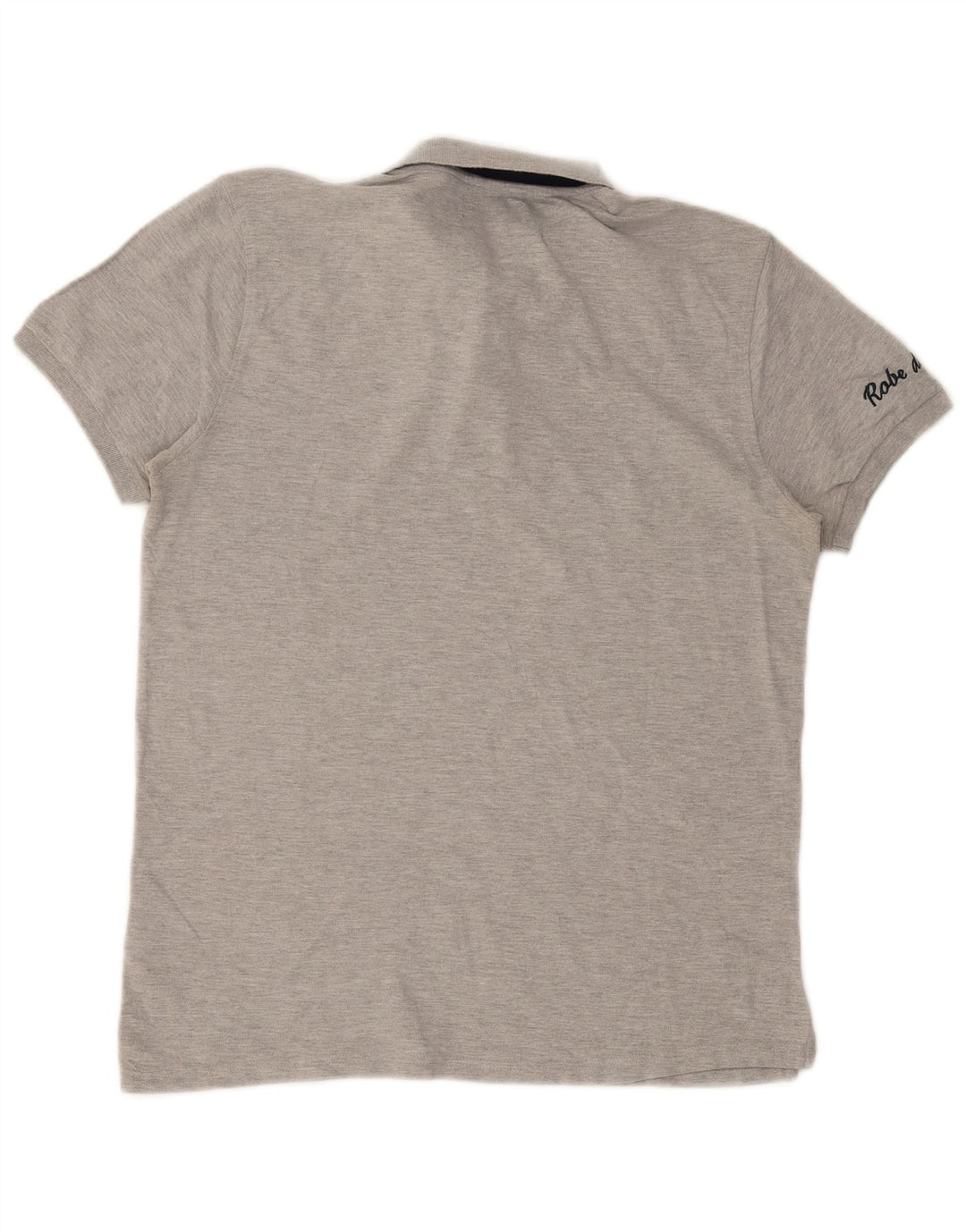 Kappa Polo para hombre de algodón con bloques de color gris grande