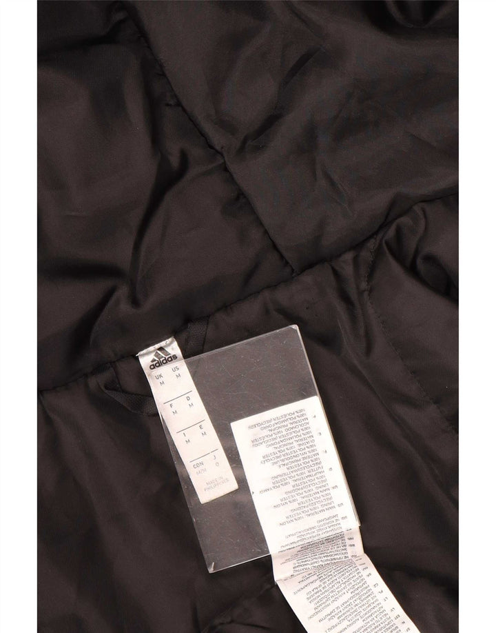 Adidas Abrigo acolchado con capucha para hombre UK 38 Mediano Negro Poliéster
