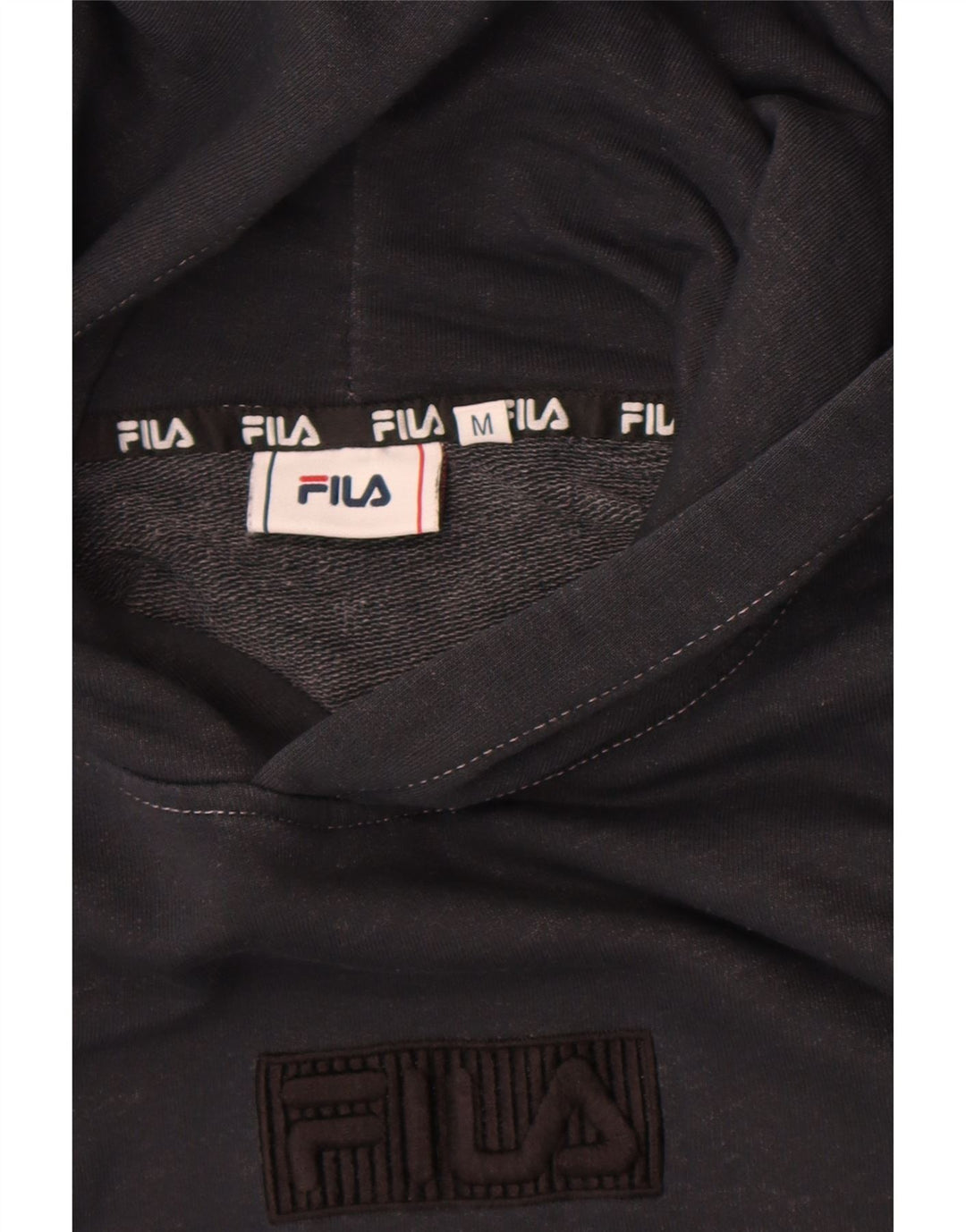 Fila Jersey con capucha gráfica para mujer UK 14 Medium Black