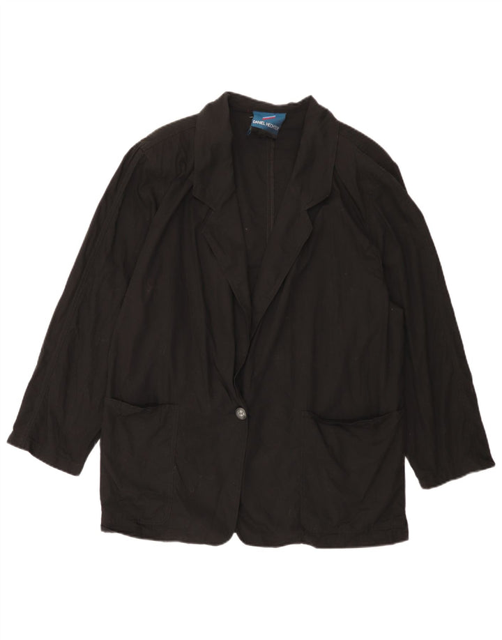 Daniel Hechter Chaqueta tipo blazer con 1 botón para mujer IT 48 XL Algodón negro