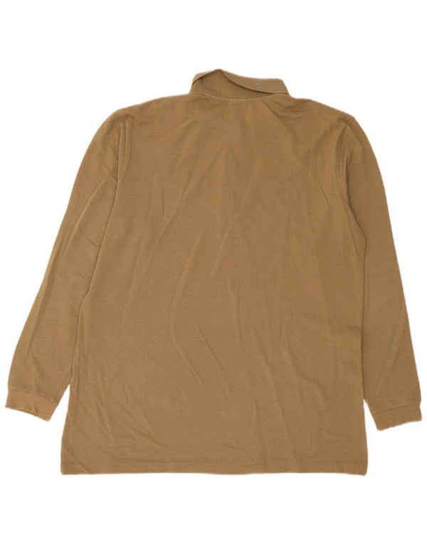 Polo Lacoste Mujer Manga Larga Talla 46 XL Algodón Caqui