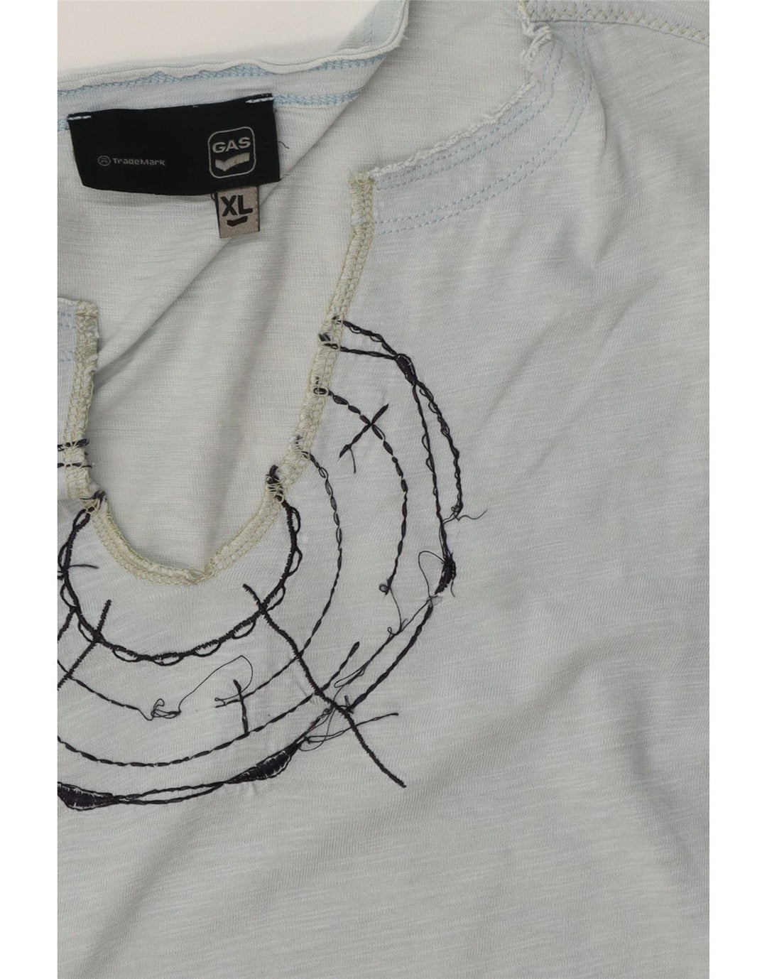 GAS Camiseta gráfica para hombre Top XL Azul moteado