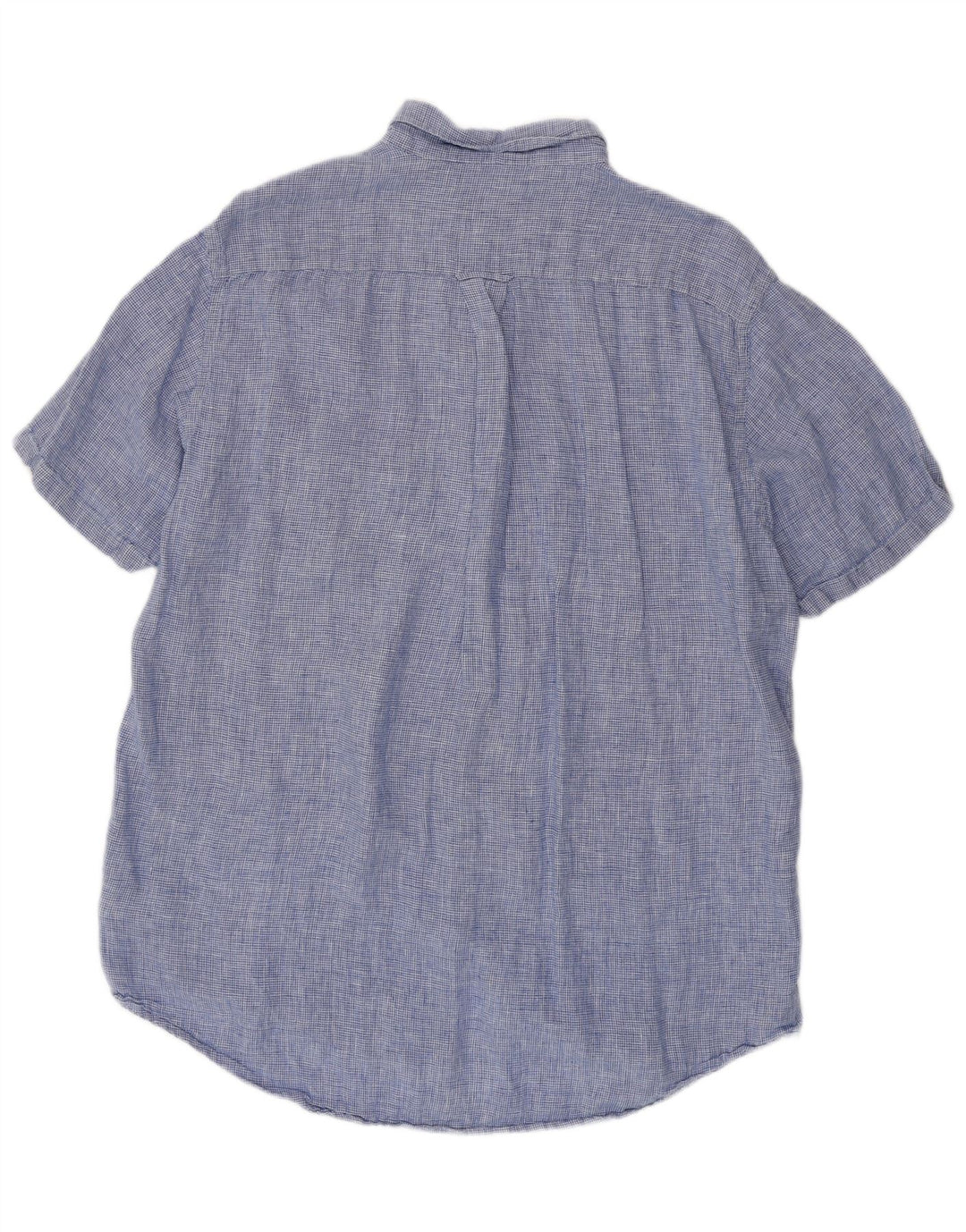 GANT Camisa Regular Fit De Manga Corta Para Hombre Talla 45/46 2XL Pata De Gallo Azul