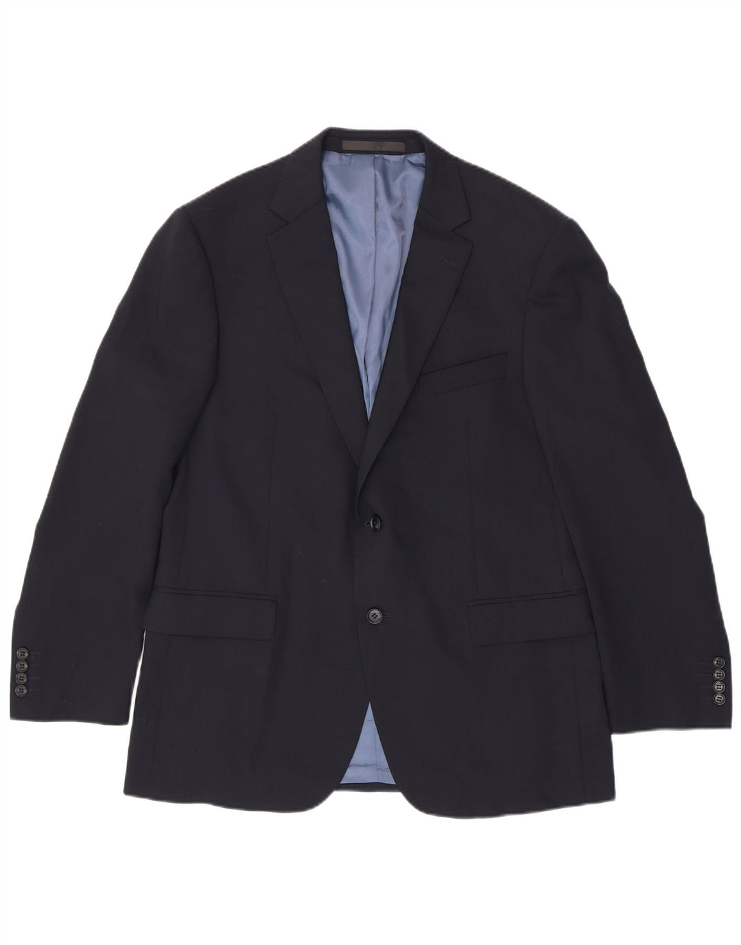 Marks & Spencer Chaqueta tipo blazer de 2 botones para hombre UK 42 Large Lana azul marino