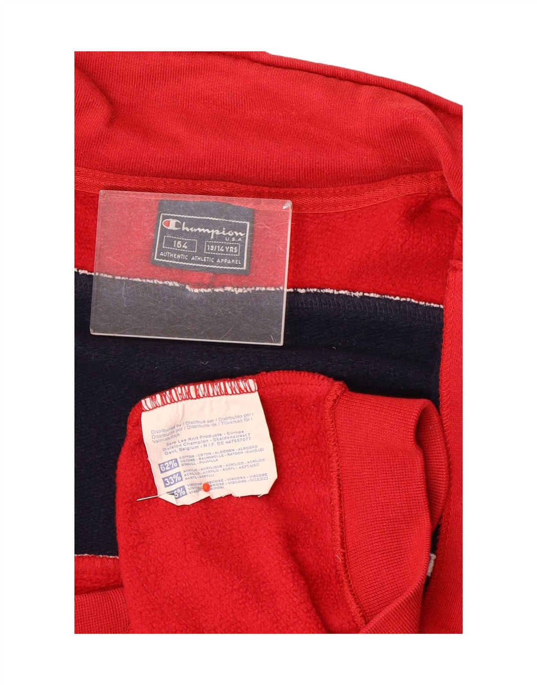 Champion Chaqueta de chándal para niños 13-14 años Algodón color block rojo