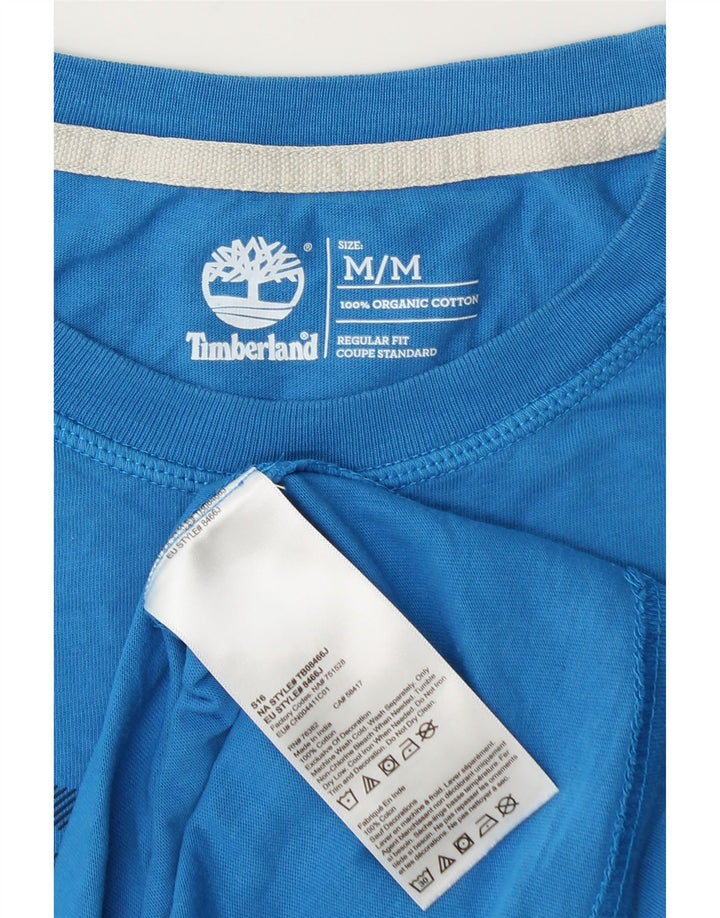 Timberland Mens Coupe Standard Regular Fit Graphic Camiseta Top Azul Medio