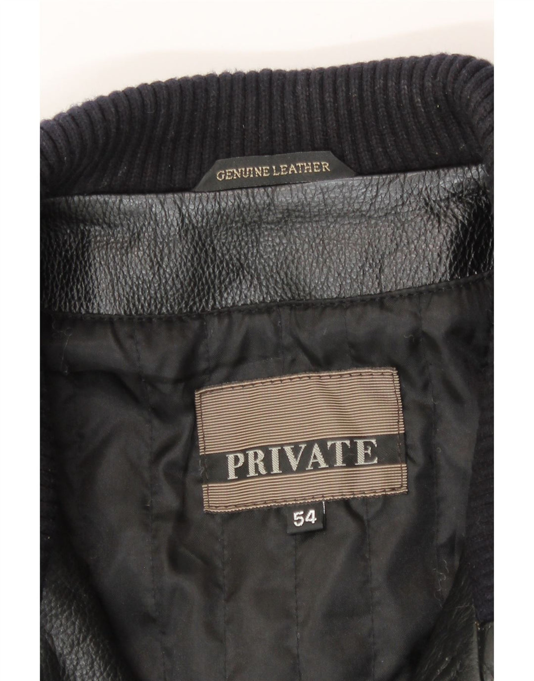 Chaqueta de cuero para hombre Private IT 54 2XL Cuero negro