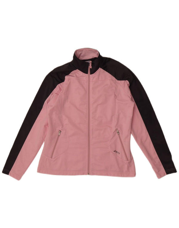 Asics - Chaqueta de chándal para mujer, talla 40, XL, color rosa, poliéster