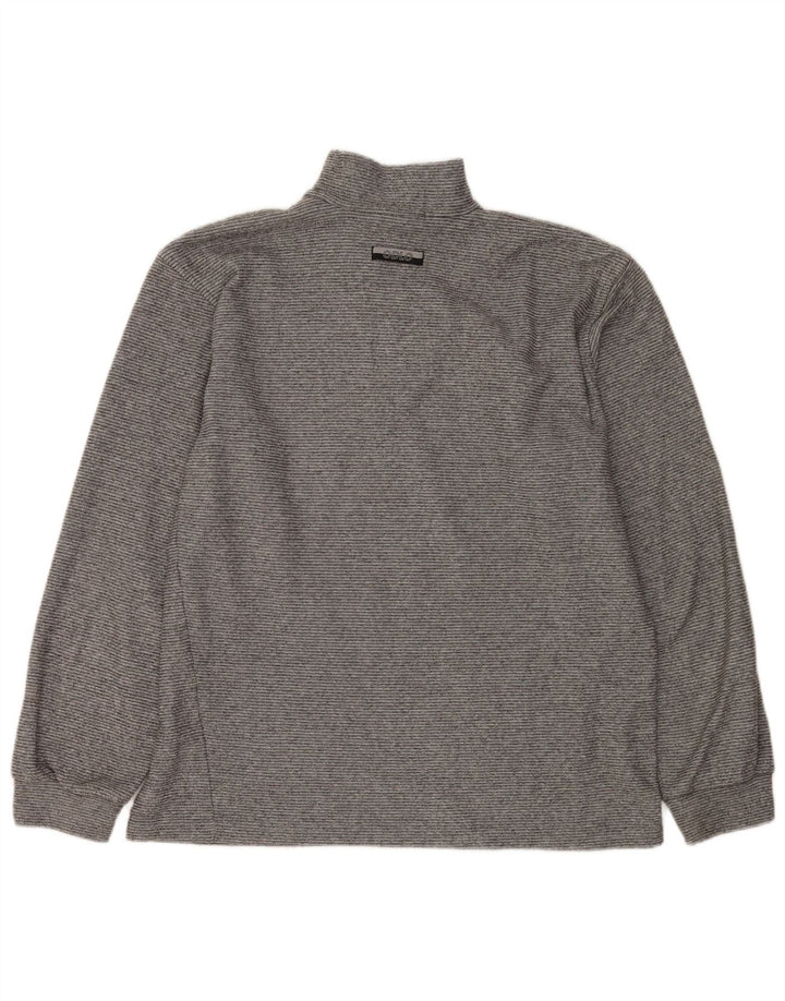 Odlo Hombre Sudadera Con Cremallera Y Cuello Jumper XL Gris Rayas Pintadas