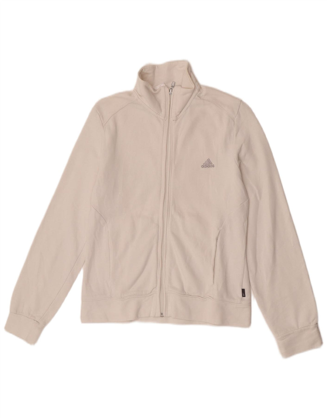 Adidas - Chaqueta de chándal para mujer, talla 12, algodón blanco mediano