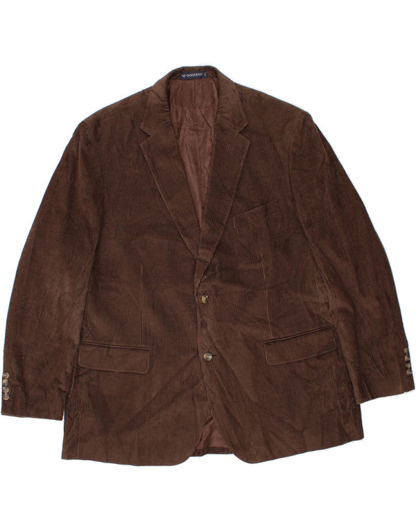 DOCKERS Chaqueta de pana para hombre US 48 4XL Algodón marrón