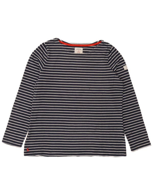 Joules Top Mujer Manga Larga UK 46 Grande Algodón A Rayas Azul Marino