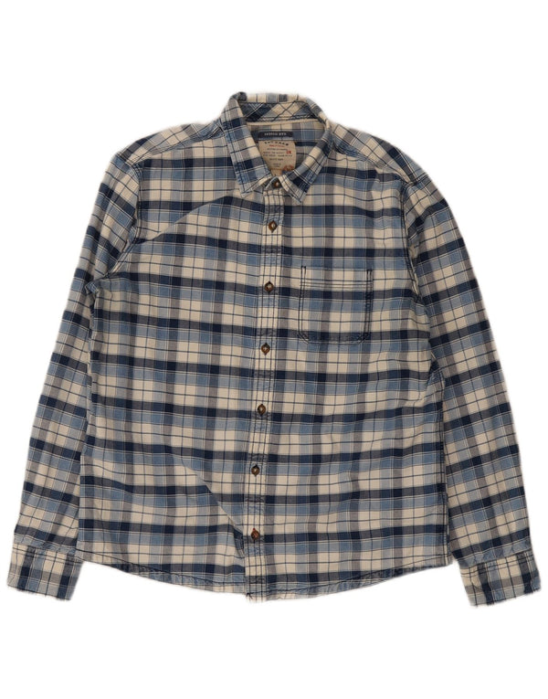 Camisa de franela para hombre de Fat Face de algodón con cuadros azules grandes