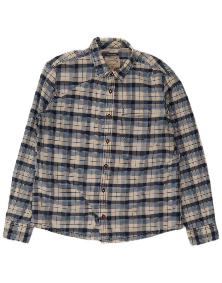 Camisa de franela para hombre de Fat Face de algodón con cuadros azules grandes