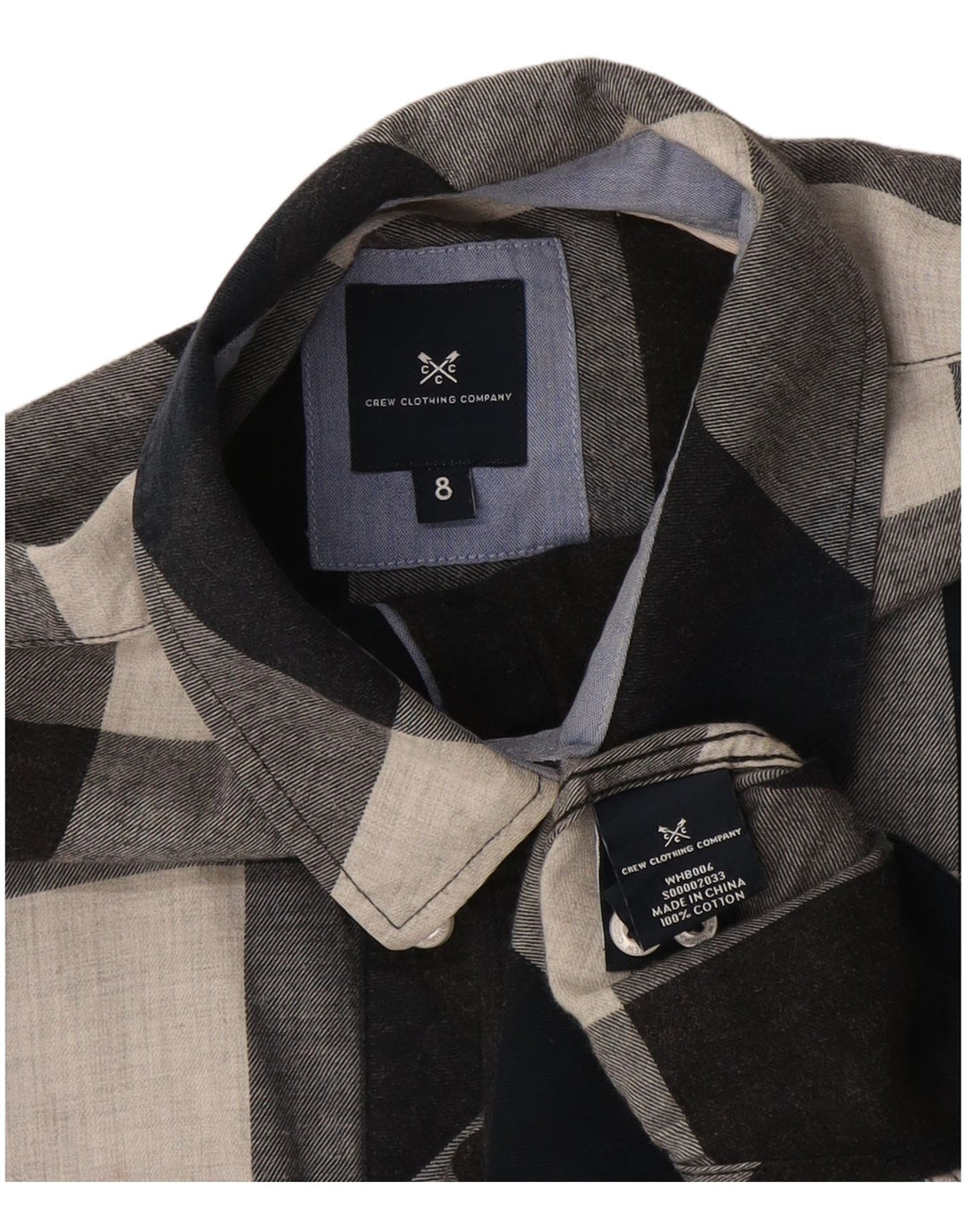 Crew Clothing Camisa de franela extragrande para mujer UK 8 Small Navy Blue Check