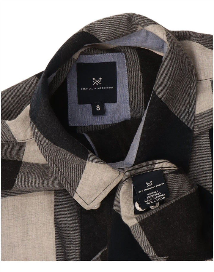 Crew Clothing Camisa de franela extragrande para mujer UK 8 Small Navy Blue Check