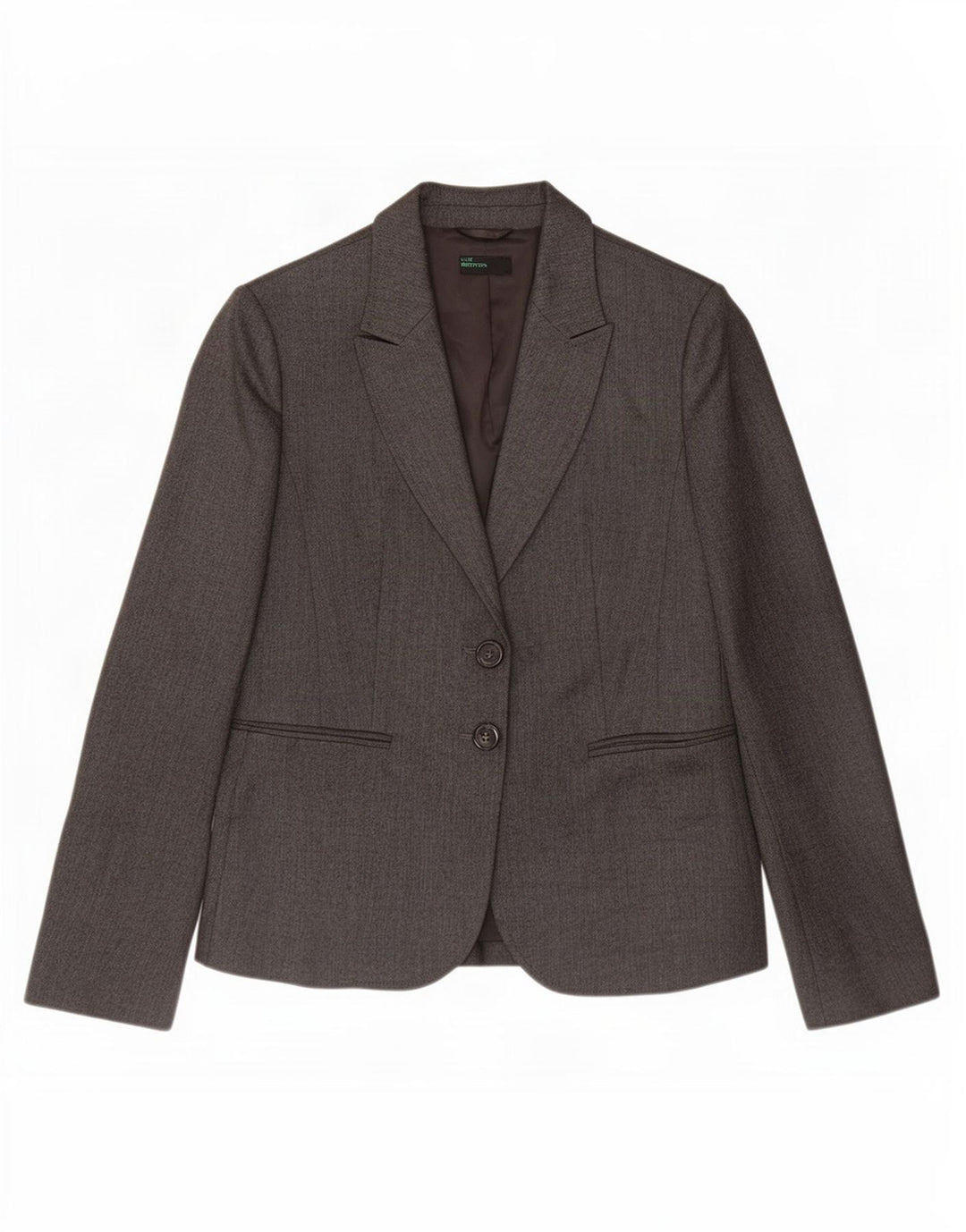 Benetton Chaqueta Americana De 2 Botones Para Mujer UK 40 Small Grey Herringbone