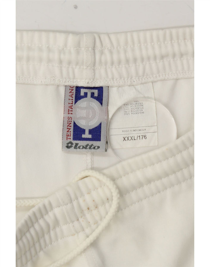 LOTTO Shorts deportivos con gráficos para niños 15-16 años 3XL Blanco Poliéster