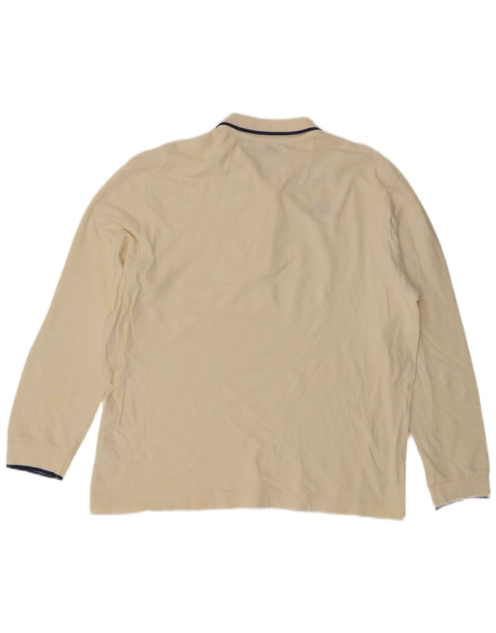 Kappa Polo De Manga Larga Para Hombre XL Off White Algodón