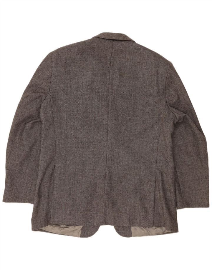 Marks & Spencer Chaqueta tipo blazer de 2 botones para hombre UK 44 XL Gris Lana virgen