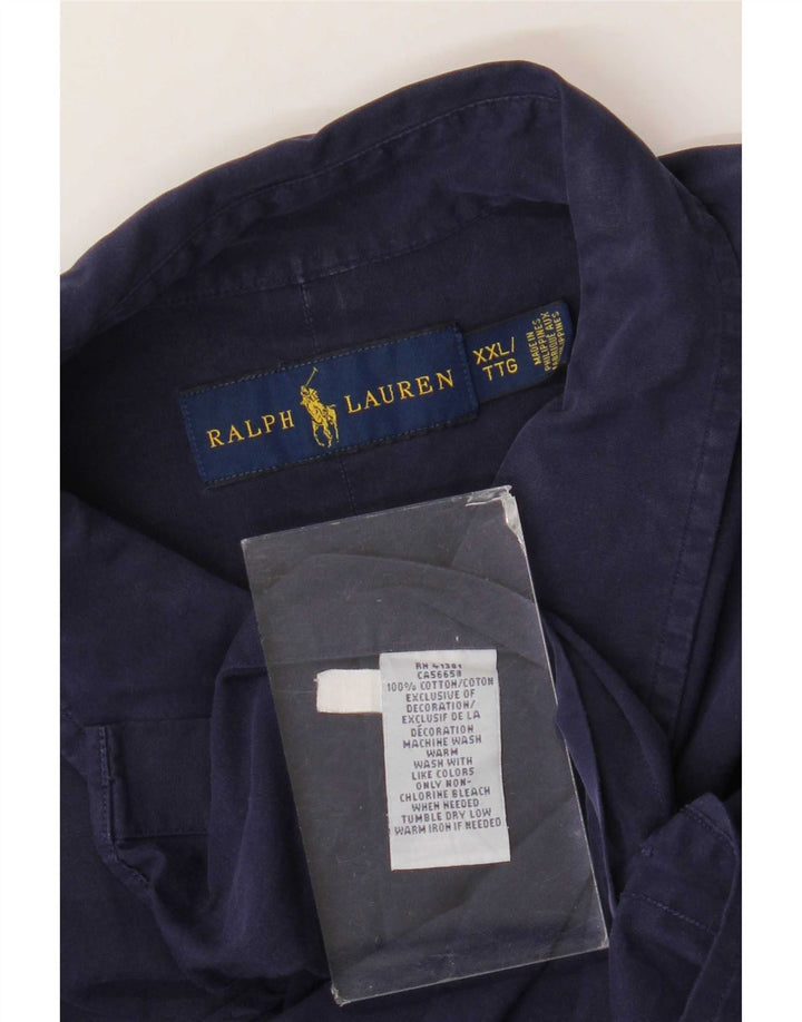 Ralph Lauren Camisa para hombre 2XL Algodón azul marino