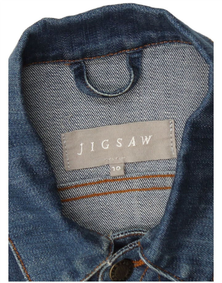 Chaqueta vaquera corta para mujer Jigsaw UK 10 Small Blue Cotton