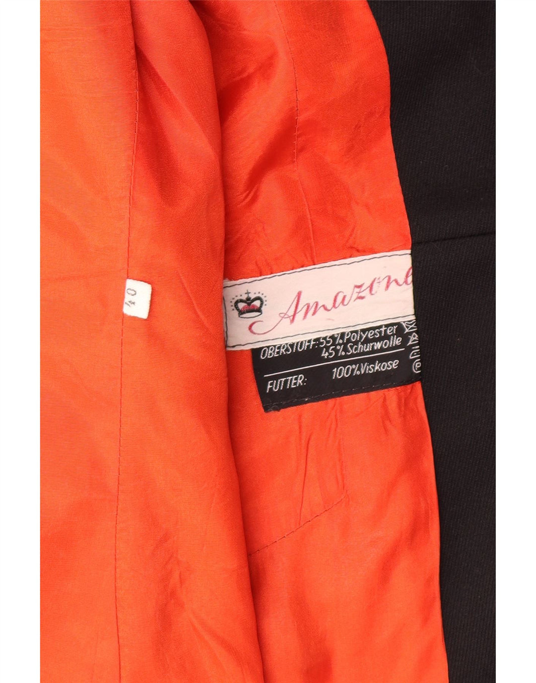 VINTAGE Womens 4 Button Blazer Jacket IT 40 Small Black Polyester Vintage Vintage and Second-Hand Vintage from Messina Hembry 