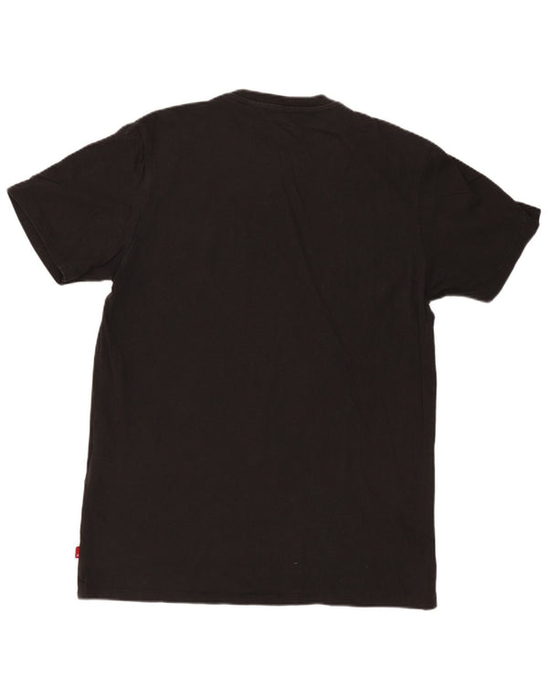 LEVI'S Camiseta gráfica para hombre Top Small Black Cotton