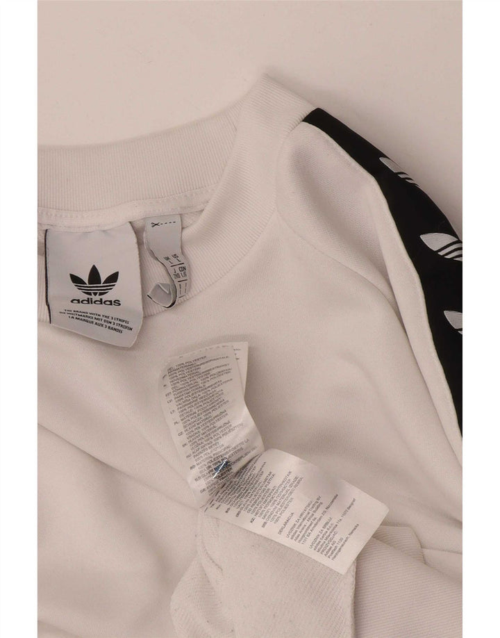 Adidas Hombre Sudadera Estampada Jersey Grande Blanco Colorblock Poliéster