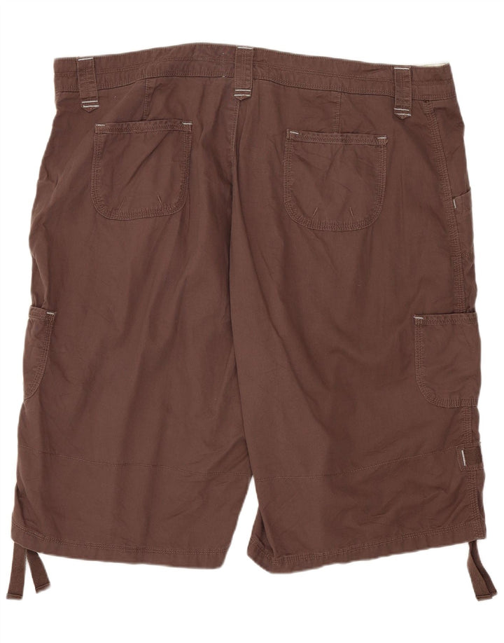 Lee Pantalones cortos cargo para mujer talla grande US 20 XL W40 algodón marrón
