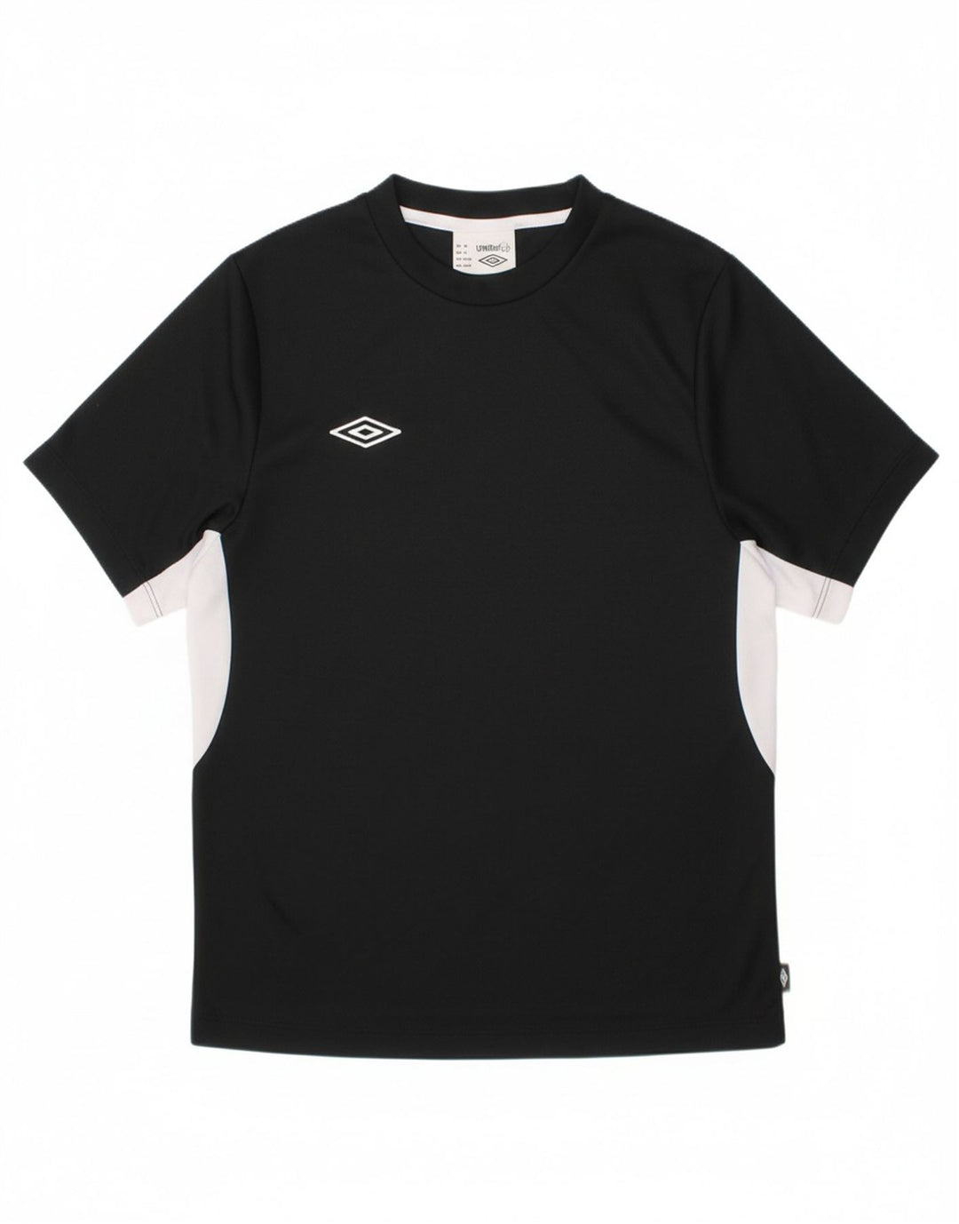 UMBRO Boys T-Shirt Top 11-12 Years Black Colourblock Polyester